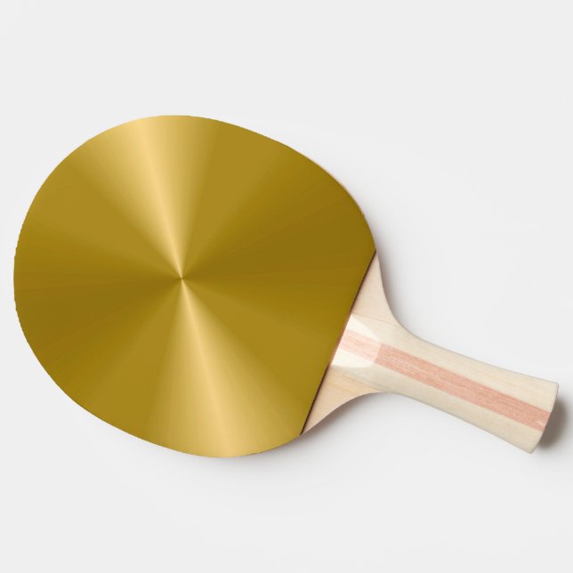 Raquette De Ping Pong Pagaie de ping métallique or (Côté)