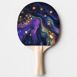 Raquette De Ping Pong Pagaie De Ping Ping Art Iridescente Abstraite