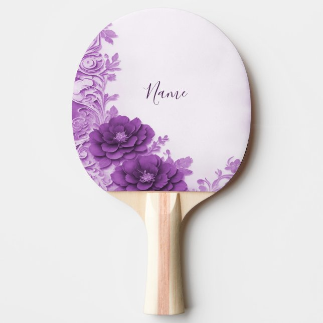 Raquette De Ping Pong Pagaie De Ping Ping Fleurie (Devant)