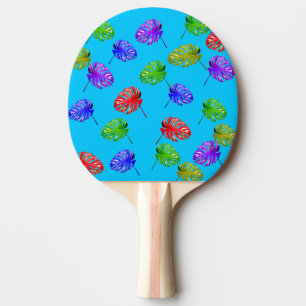 Raquette De Ping Pong Pagaie de Ping Pong arrière - plan bleu feuille tr