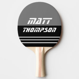 Raquette De Ping Pong Pagaie de ping-pong de b&w cool avec nom
