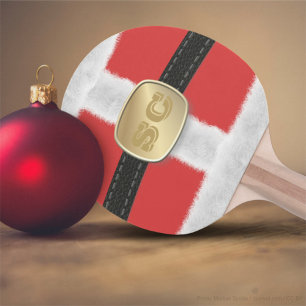 Raquette De Ping Pong Pagaie de ping-pong de la fête de Père Noël rouge