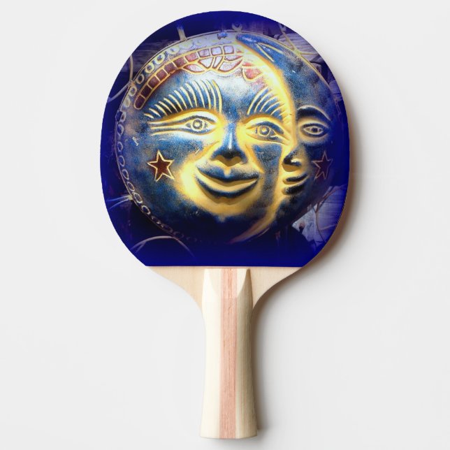 Raquette De Ping Pong pagaie de ping-pong face à la lune (Devant)