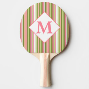 Raquette De Ping Pong Pagaie de ping pong monogrammed Spring Stripes