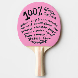 Raquette De Ping Pong Pagaie de ping-pong pour fille de spécimen authent