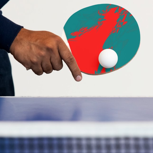Raquette De Ping Pong Pagaie de ping-pong rouge et aqua (Insitu)