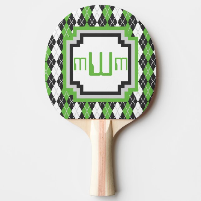 Raquette De Ping Pong Pagaie de pong de Jacquard rétro (Devant)