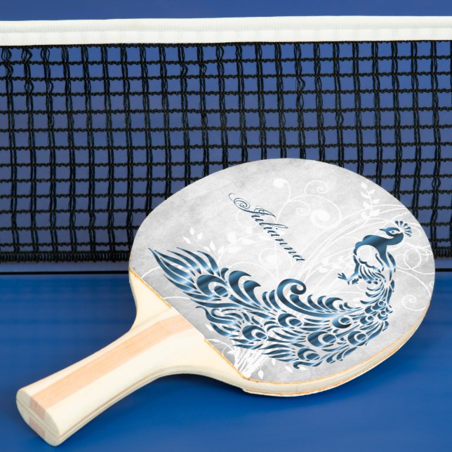 Raquette De Ping Pong Panier de ping personnalisé Peacock Bleu (Insitu)