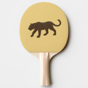 Raquette De Ping Pong Panthère de Floride sur fond doré