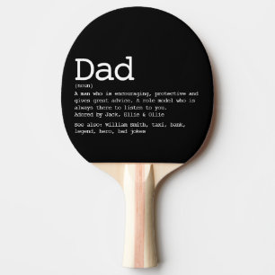 Raquette De Ping Pong Papa personnalisé Définition Moderne Noir