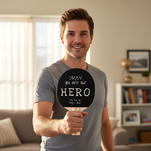 Raquette De Ping Pong Papa, tu es notre Héros Typographie Fête des Pères