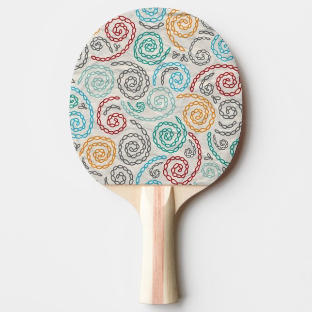 Raquette De Ping Pong Papier fripé par fantaisie de broderie (Devant)