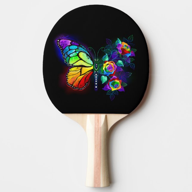 Raquette De Ping Pong Papillon arc-en-ciel (Devant)
