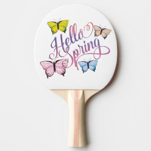 Raquette De Ping Pong Papillon Bonjour printemps