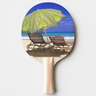 Raquette De Ping Pong Parapluie de plage, Abaco, Bahamas