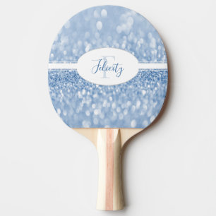Raquette De Ping Pong Parties scintillant Bleue Personnaliser Ping Pong 