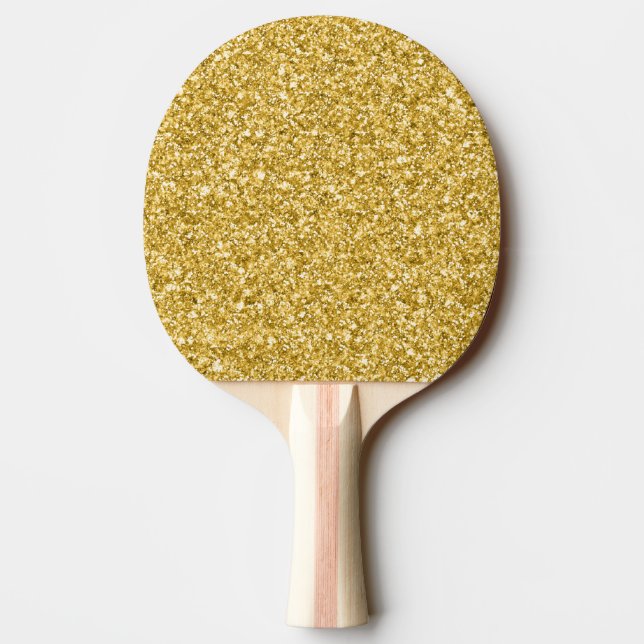 Raquette De Ping Pong Parties scintillant d'or Texture Imprimer (Dos)