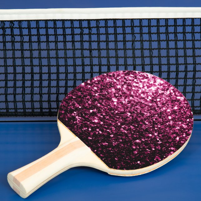 Raquette De Ping Pong Parties scintillant rose foncé brillant (Insitu)