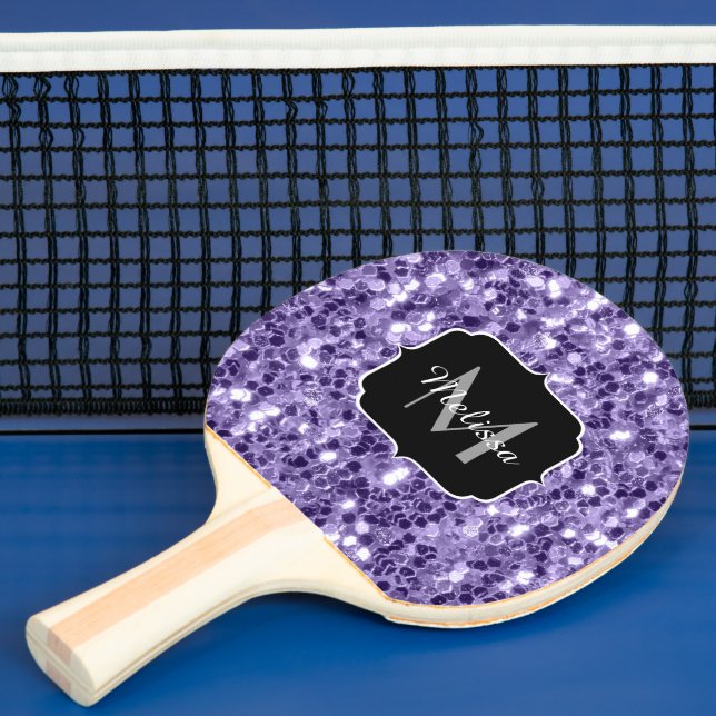 Raquette De Ping Pong Parties scintillant violet ultra violet scintille  (Insitu)
