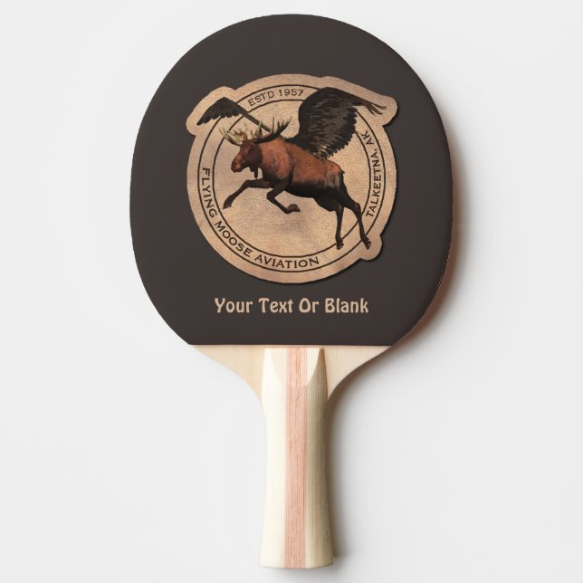 Raquette De Ping Pong Patch Flying Moose Aviation (Devant)
