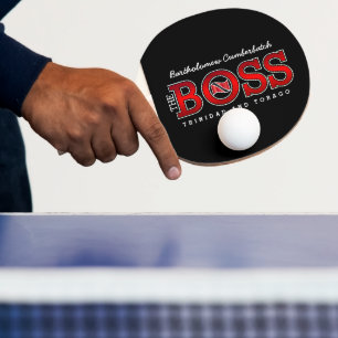 Raquette De Ping Pong Patriotique « The Boss » Trinité-et-Tobago