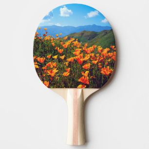 Raquette De Ping Pong Pavots de Californie recouvrant un flanc de collin