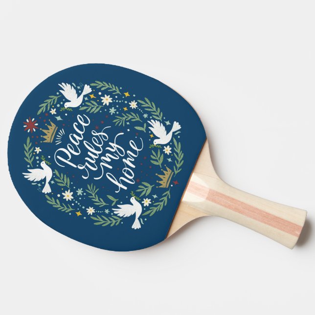 Raquette De Ping Pong Peace Rules My Home (Côté)