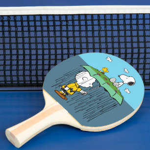 Raquette De Ping Pong Peanuts Jour Ensoleillé Jour Pluvieux Moitié & M
