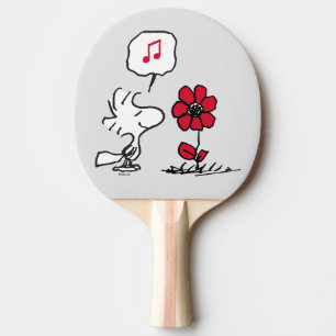 Raquette De Ping Pong PEANUTS   Motif rouge et noir
