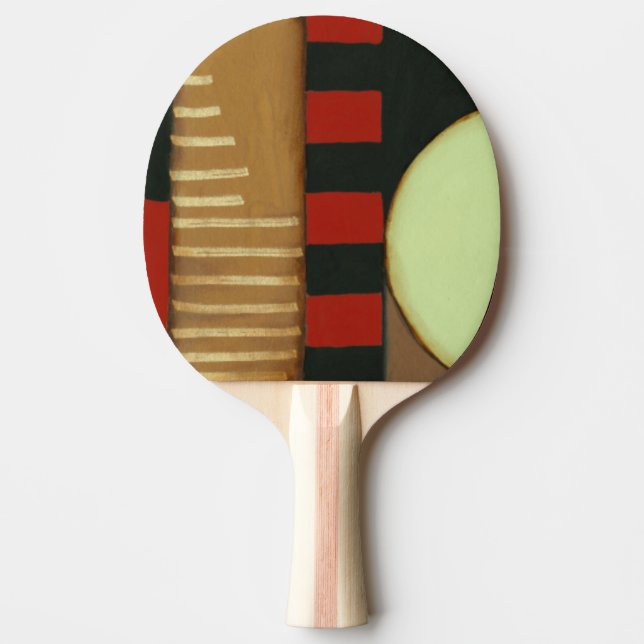 Raquette De Ping Pong Peinture lambrissée par style contemporain de (Devant)