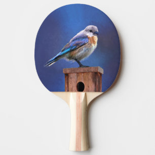 Raquette De Ping Pong Peinture pour oiseaux bleus (femelle) - Art origin