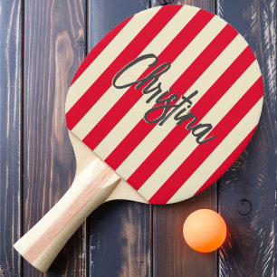 Raquette De Ping Pong Peinture Rose Cueillette de Cerises Rayure Polo Mi