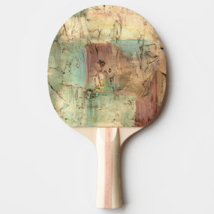 Raquette De Ping Pong Peinture sur la Terre avec surface fissurée