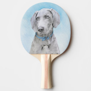 Raquette De Ping Pong Peinture Weimaraner - Joli art original chien