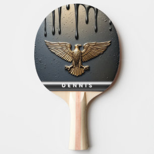 Raquette De Ping Pong Pendentif Aigle Royal Métallique Liquide