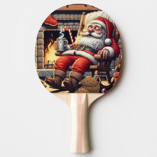 Raquette De Ping Pong Père Noël dort Noël (Devant)