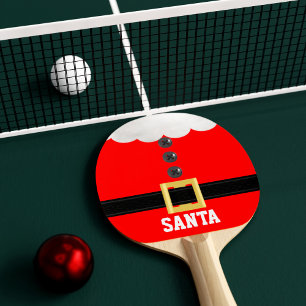 Raquette De Ping Pong père Noël Suit Funny Festive Red Ping Paddle