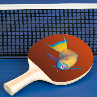 Raquette De Ping Pong Perroquet - Dessin abstrait - Découpé d'une photo 