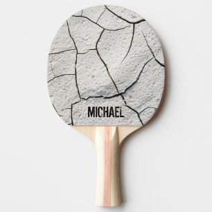 Raquette De Ping Pong Personnalisé - Cracked Earth Dirt Cool Texture