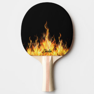 Raquette De Ping Pong Personnalisé en feu