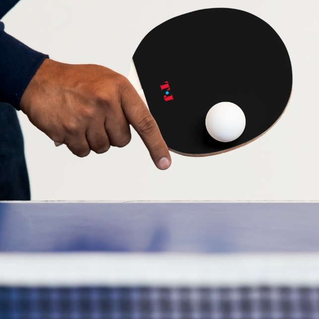 Raquette De Ping Pong Personnalisé noir et rouge (Insitu)