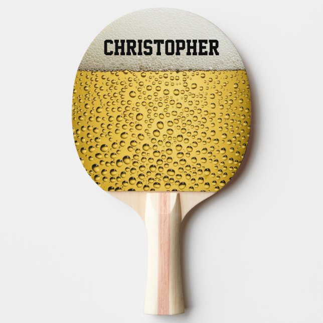 Raquette De Ping Pong Personnaliser le verre de bière (Devant)