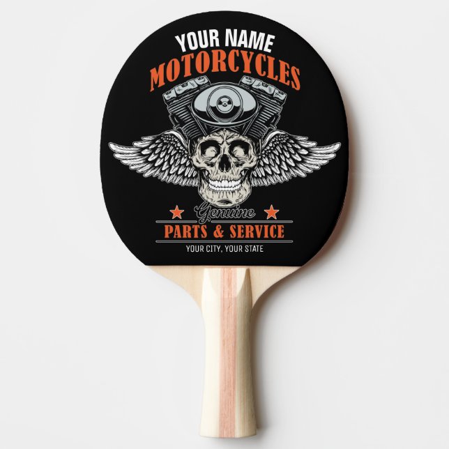 Raquette De Ping Pong Personnalized Biker Flying (Devant)