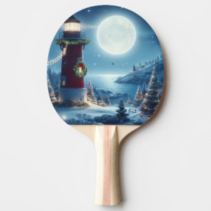 Raquette De Ping Pong Phare de Noël nautique