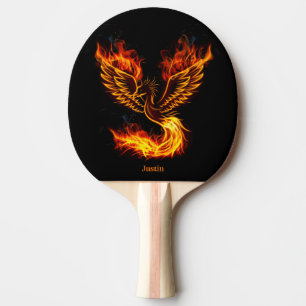 Raquette De Ping Pong Phoenix flammé personnalisée