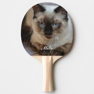Raquette De Ping Pong Photo de chat Ragdoll personnalisé avec nom