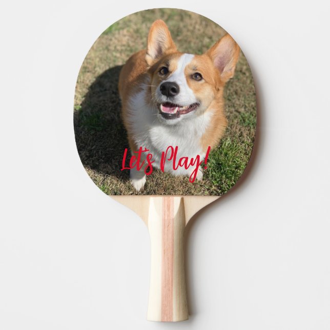 Raquette De Ping Pong Photo et texte complets personnalisés (Devant)