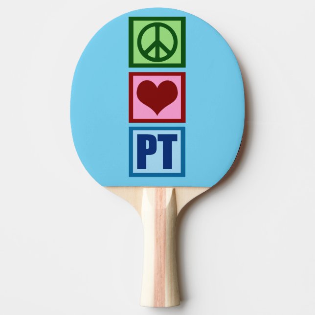 Raquette De Ping Pong Physiothérapie de pinte d'amour de paix (Devant)