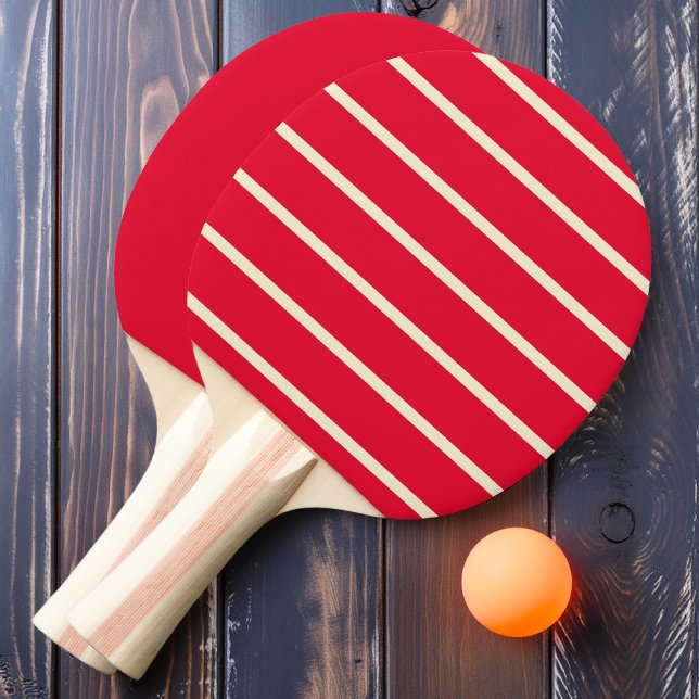Raquette De Ping Pong Pick de cerise rose rayé et solide (Créateur téléchargé)