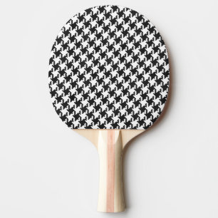 Raquette De Ping Pong Pied-de-Poule en croix noir et blanc